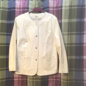 Leather jacket Off white color